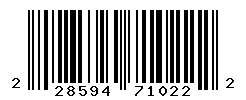 UPC barcode number 228594710222