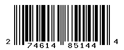 UPC barcode number 274614851444