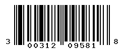 UPC barcode number 300312095818