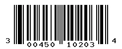 UPC barcode 300450102034