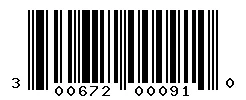 UPC 300672000910 barcode image