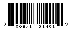 UPC barcode number 300871214019