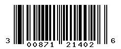 UPC barcode number 300871214026