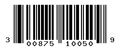 UPC barcode number 300875100509