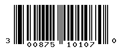 UPC barcode number 300875101070