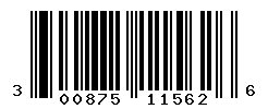 UPC barcode number 300875115626