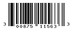 UPC barcode number 300875115633