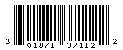 UPC barcode number 301871371122