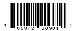 UPC barcode number 301872209011