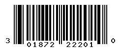 301872222010 barcode