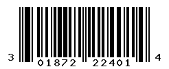 UPC barcode number 301872224014