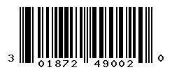 UPC barcode number 301872490020