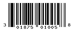 UPC barcode number 301875010058