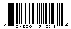 UPC 302990220582 barcode image