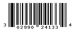 UPC 302990241334 barcode image