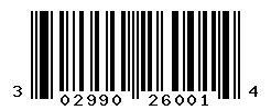 UPC barcode 302990260014