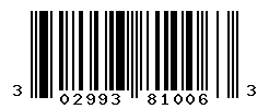UPC barcode number 302993810063