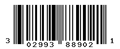 UPC barcode number 302993889021