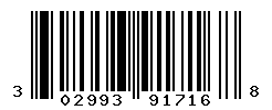 UPC barcode number 302993917168