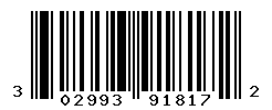 UPC barcode number 302993918172