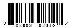 UPC barcode number 302993923107