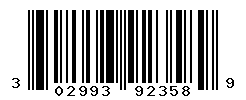 UPC barcode number 302993923589