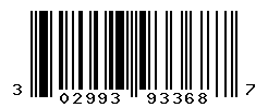 UPC barcode number 302993933687