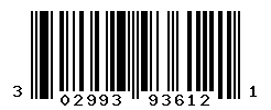 UPC barcode number 302993936121