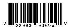 UPC barcode number 302993936558