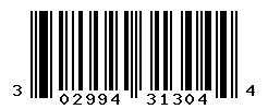 UPC barcode number 302994313044