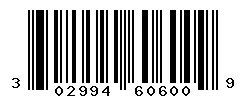UPC 302994606009 barcode image