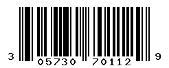 UPC barcode number 305730701129