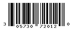 UPC barcode number 305730720120