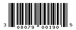 UPC barcode number 308079001905