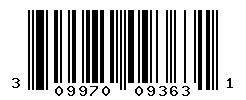 UPC barcode number 309970093631