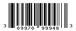 UPC barcode number 309970999483