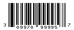 UPC barcode number 309970999957
