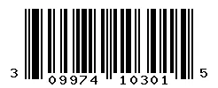 UPC barcode 309974103015