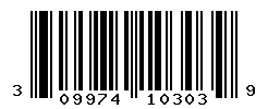 UPC barcode number 309974103039