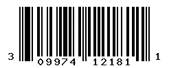 UPC barcode 309974121811