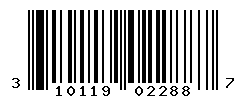 UPC barcode number 310119022887