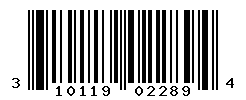 UPC barcode number 310119022894