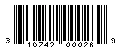 UPC barcode 310742000269