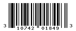 UPC 310742018493 barcode image