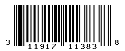 UPC barcode number 311917113838