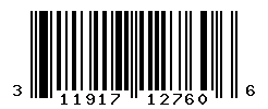 UPC barcode number 311917127606