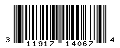 UPC barcode number 311917140674