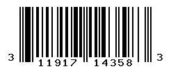 UPC barcode number 311917143583