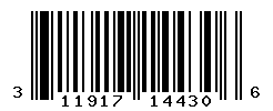 UPC barcode number 311917144306