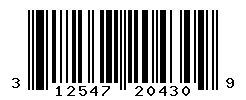 UPC barcode number 312547204309